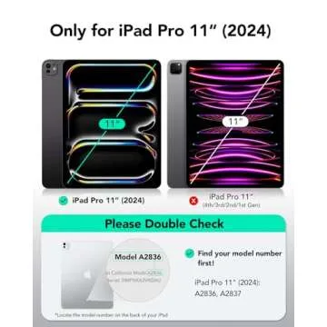 ESR for iPad Pro 11 Inch Case M4(2024, 5th Gen), Thin and Lightweight, Shock and Drop Protection, Ye...