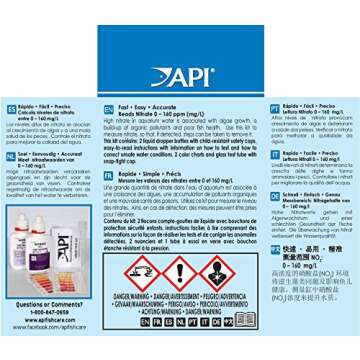 API NITRATE 90-Test Freshwater and Saltwater Aquarium Water Test Kit