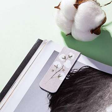 Chinco 10 Pieces Magnetic Bookmarks Magnet Page Markers Assorted Book Markers Set for Students Reading Gifts for Christmas(Sweet Flower)