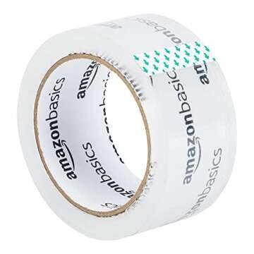 Amazon Basics Packing Tape, Designed for Moving, Storage and Packing, Shipping and Mailing, 1.88-Inc...