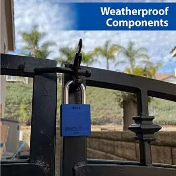 PACLOCK's 100A Series Padlock, Buy American Act Compliant, 1-3/16" Tall Hardened Steel Shackle, High Security 6-Pin Cylinder, One Lock Keyed to #26540 w/ 2 Keys, Black Anod. Alum.