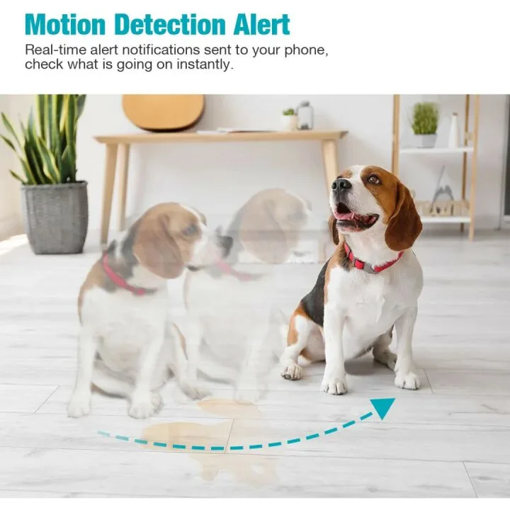 VIMTAG 1080P Pet Camera with Pan/Tilt & Audio