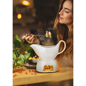 Elegant Nucookery Gravy Boat - Microwave Safe & Dripless Spout