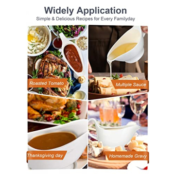 Elegant Nucookery Gravy Boat - Microwave Safe & Dripless Spout