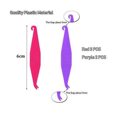 3/16 and 1/4 Inch Orthodontic Elastic Rubber Bands, 500 Pack Medium 3.5 Ounce Rubberbands Dreadlocks Hair Braids Fix Tooth Gap, 5 Pack Free Elastic Placer for Braces