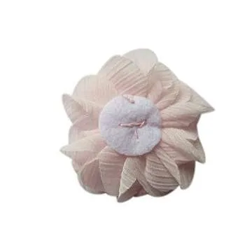 YYCRAFT Pack of 20 Pieces Chiffon 2" Flower Rhinestone for Craft Projects-Baby Pink