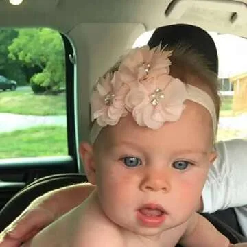 YYCRAFT Pack of 20 Pieces Chiffon 2" Flower Rhinestone for Craft Projects-Baby Pink