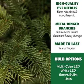 Fraser Hill Farm 7.5-Ft Foxtail Pine Artificial Christmas Tree