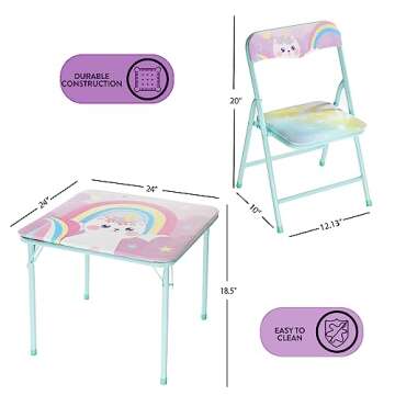 Heritage Kids Caticorn 3 Piece Table and Chair Set for Kids