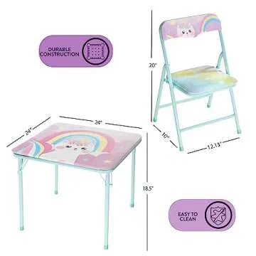 Heritage Kids Caticorn 3 Piece Table and Chair Set for Kids