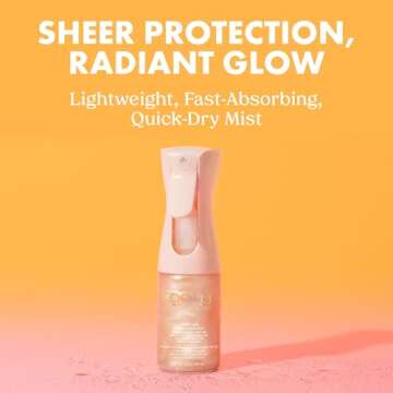 Kopari Rose Gold Sunglaze Sheer Body Mist Sunscreen SPF 42 - Hydrating, Lightweight, Glowing Multi-U...