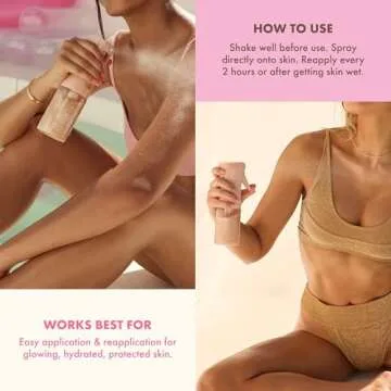 Kopari Rose Gold Sunglaze Sheer Body Mist Sunscreen SPF 42