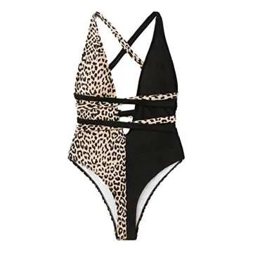 Lilosy Sexy Lace Up Backless High Waist Bikini Monokini