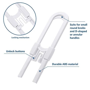 Adoric Sliding Cabinet Locks for Child and Pet Safety
