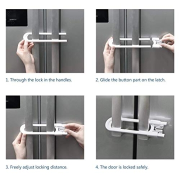 Adoric Sliding Cabinet Locks for Child and Pet Safety