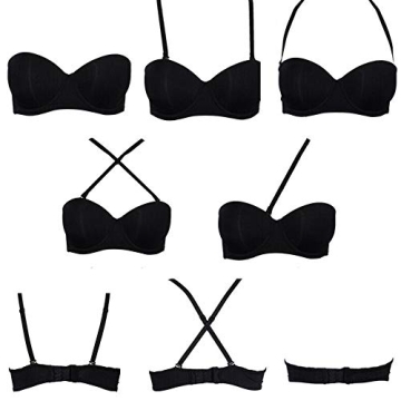 Plusexy Women's Multiway Push Up Strapless Bra