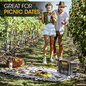 DELUXY Mr and Mrs Insulated Picnic Backpack for 2 - Wedding Gifts for Couple 2025, Honeymoon Gifts, Bridal Shower Gifts for Bride, Couples Gifts, for Couples Newly Engaged, Anniversary