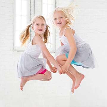 Lucky & Me Girls Bike Shorts, Super Soft Cotton Modal Blend with Lace Trim, Jada 3 Pack, Bright, Siz...