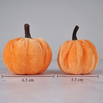 Diahom Pumpkin Decor Set - 12 Faux Velvet Pumpkins