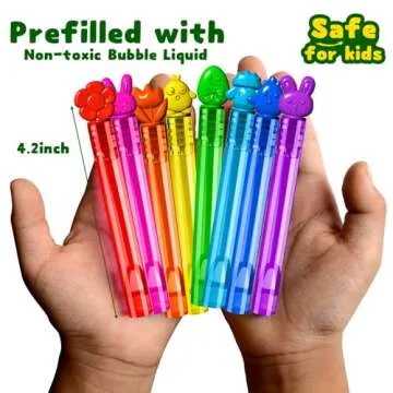 VKTEN 32Pcs Easter Mini Bubble Wands for Kids