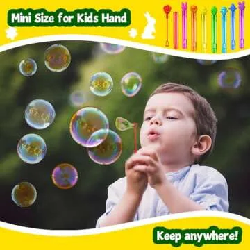 VKTEN 32Pcs Easter Mini Bubble Wands for Kids