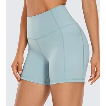 CRZ YOGA Women's Biker Shorts with Pockets - 5''
