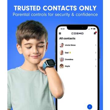JrTrack 2 SE Smart Watch for Kids by Cosmo | 4G Phone Calling & Text Messaging | SIM Card & Flexible Data Plans | GPS Tracker Watch for Kids | Children’s Smartphone Alternative (Black)