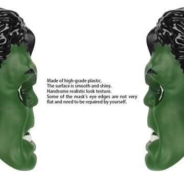 Avazera Hulk mask for Kids，Superhero Costumes Children's Birthday Parties, Hulk Toys Gifts for Halloween Cosplay Parties (Hulk Mask)