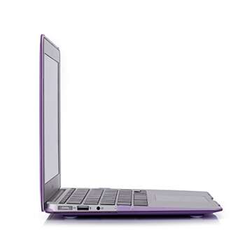 RUBAN Case Compatible with MacBook Air 13 Inch (Models: A1369 & A1466, Older Version 2010-2017 Release), Slim Snap On Hard Shell Protective Cover and Keyboard Cover, Purple
