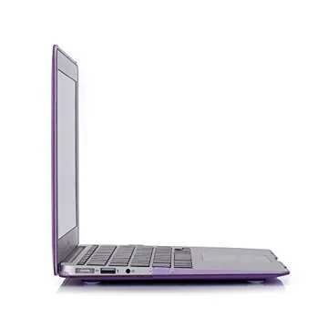 RUBAN Case Compatible with MacBook Air 13 Inch (Models: A1369 & A1466, Older Version 2010-2017 Release), Slim Snap On Hard Shell Protective Cover and Keyboard Cover, Purple