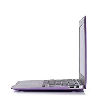 RUBAN Case Compatible with MacBook Air 13 Inch (Models: A1369 & A1466, Older Version 2010-2017 Release), Slim Snap On Hard Shell Protective Cover and Keyboard Cover, Purple