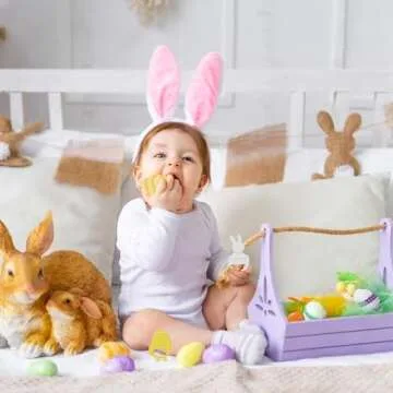 Easter Teething Toys for Toddlers - Soft Silicone Chew Toys