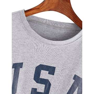 SweatyRocks Women's Crop Tops with USA Flag Print