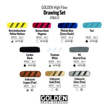 Golden High Flow Drawing Set, Multicolor