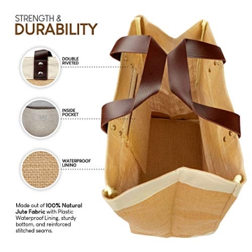 Eco-Friendly EXULTIMATE Tote Bags with Faux Leather Straps