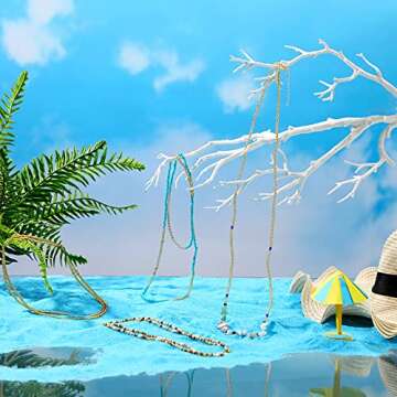 Jadive 7 Pieces Waist Beads for Women Jewelry Belly Beads Chains Summer African Beach Bikini Body Be...