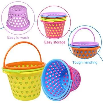 Vibrant JOYIN Easter Egg Basket Set - 8" Durable & Reusable