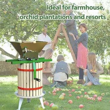 Fruit and Apple Crusher - 7L Manual Juicer Grinder,Portable Fruit Scratter Pulper for Wine and Cider Pressing(Stainless Steel,1.8 Gallon,Green)