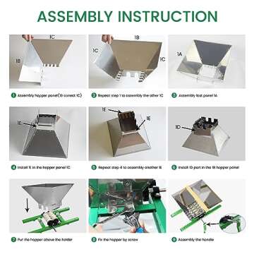 Fruit and Apple Crusher - 7L Manual Juicer Grinder,Portable Fruit Scratter Pulper for Wine and Cider Pressing(Stainless Steel,1.8 Gallon,Green)