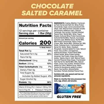 Pure Protein Bars, Chocolate Salted Caramel Energy Snack