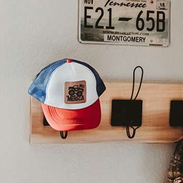 Legacy and Light Red White and Blue 'Merica Monster Truck Baseball Cap for Kids, American Flag Hat for Boys, Patriotic Hat for Girls, Toddler Monster Truck Baseball Hat for Kids
