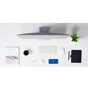 Kaboon White Table Top 23.62" D x 59.1" W, Solid One-Piece Desktop, Universal Wood Countertop, Reversible Laminate Top, Double Desks, L-Desk DIY, for Home and Commercial