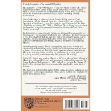 Goodly Heritage: One Hundred Fifty Years of Craft Freemasonry in Indiana