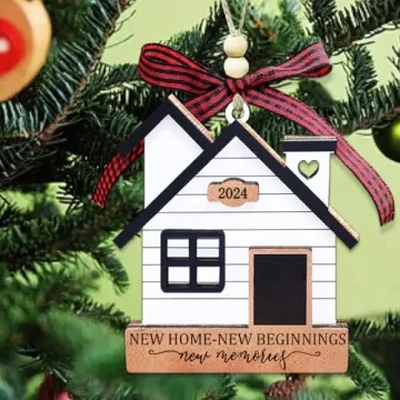 New Home Ornament 2024- Housewarming Gifts New Home, New House New Beginning, House Warming Gift for Women, Couple, homeowners, New Home Gift Ideas - First Home Christmas Ornament 2024