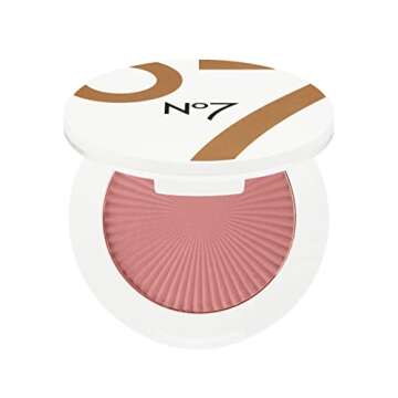 No7 Matte Powder Blush - Pomegranate - Loose Blush Makeup Palette for Instant Flush of Color - Makeu...