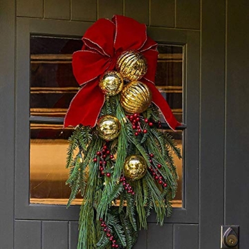 Balsam Hill Pine Peak Holiday Prelit Artificial Christmas Swag, 30 Inches, LED Clear Lights