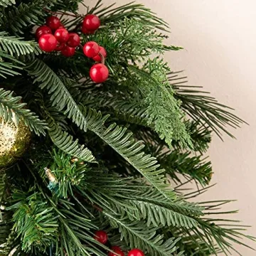 Balsam Hill Pine Peak Holiday Prelit Artificial Christmas Swag, 30 Inches, LED Clear Lights