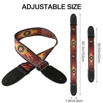 Cobahom Vintage Guitar Straps with Leather Ends Set