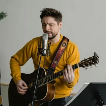 Cobahom Vintage Guitar Straps with Leather Ends Set