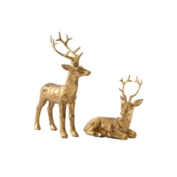 Luxury Christmas Resin Reindeer Figurines for Decor